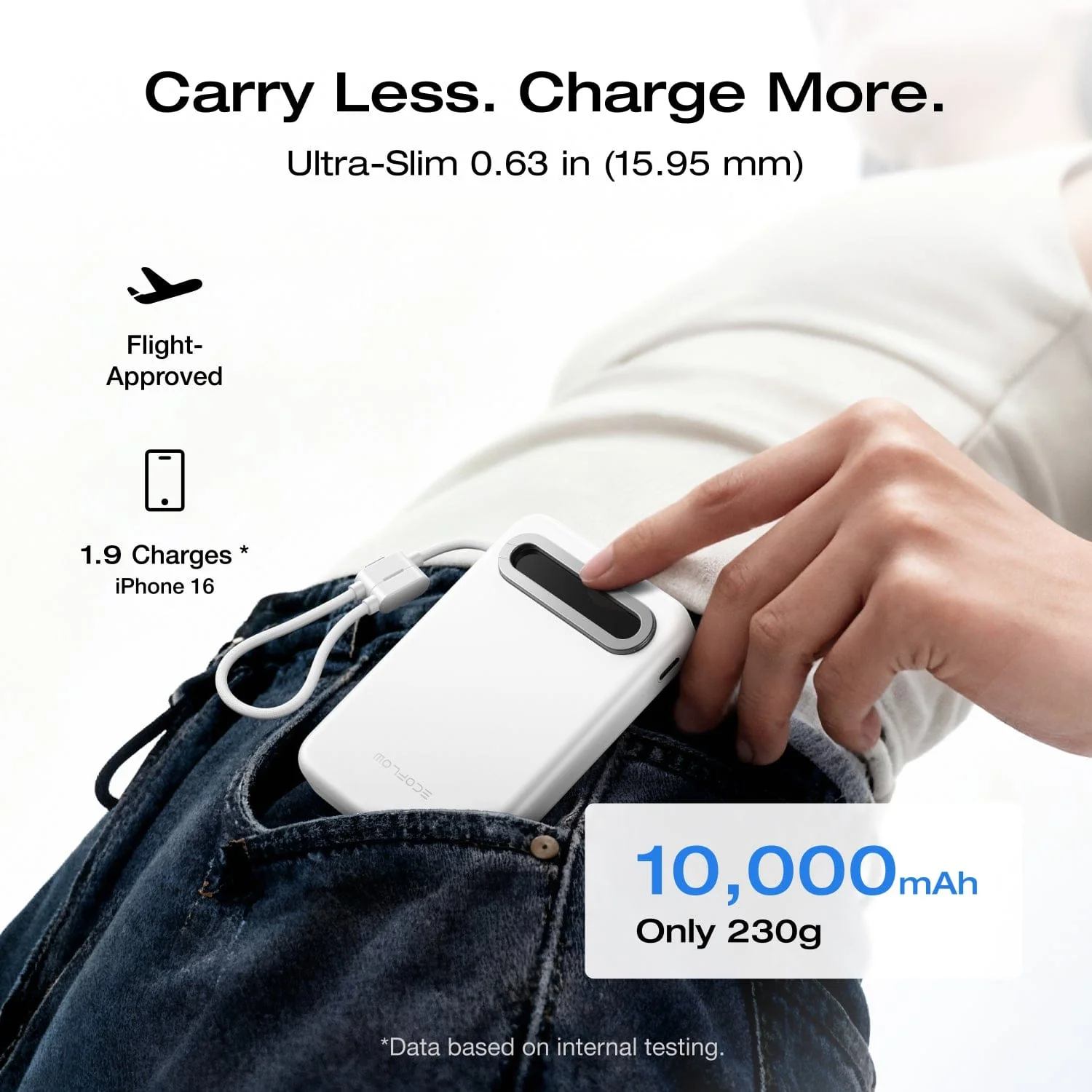 EcoFlow RAPID Mag Qi2.2 Magnetic Power Bank (10,000mAh, 25W, Built-in USB-C Cable) - Image 8