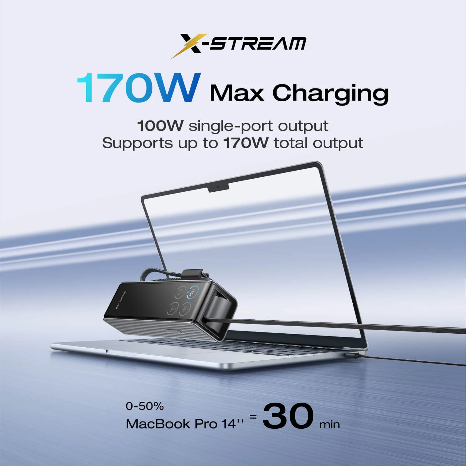 EcoFlow RAPID Power Bank (25,000mAh, 170W, 100W Built-In and Retractable Cables) - Image 6
